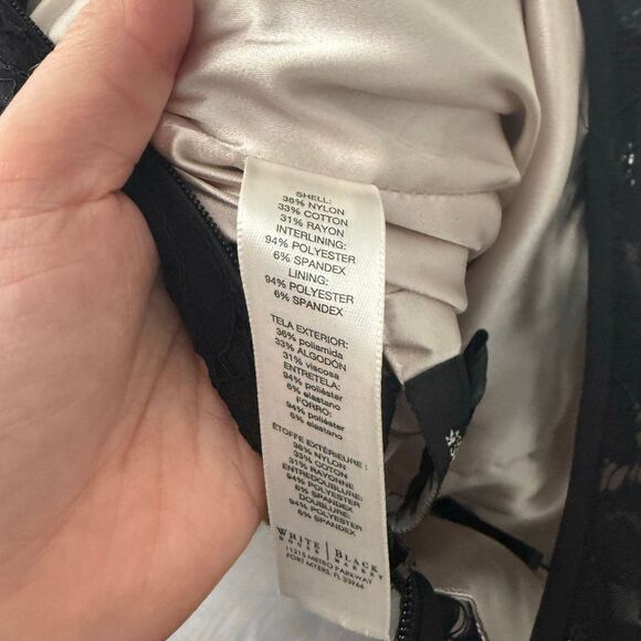 White House Black Market Women’s 2 Black Lace Dress Career Office Core - Picture 5 of 5